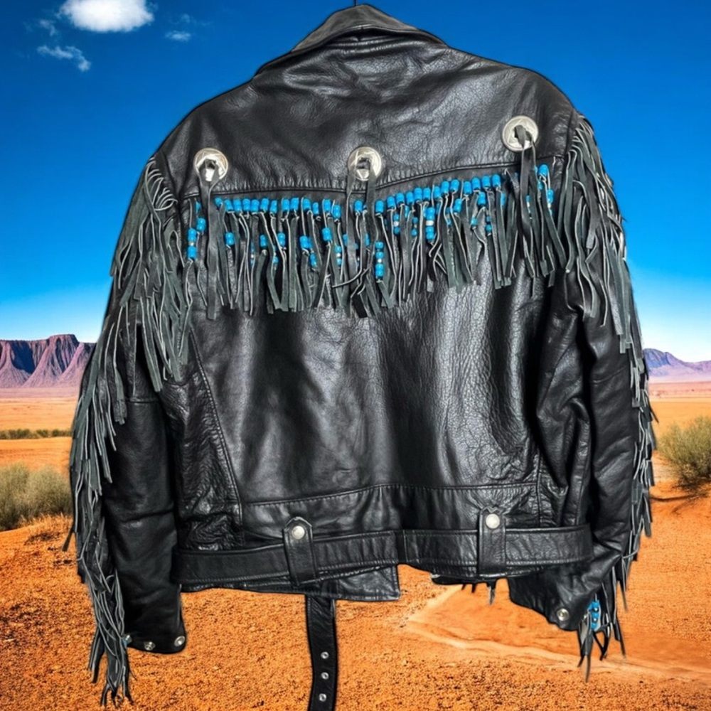 Vintage Excelled Double Rider Jacket Black Leather WPL 9145 Made in USA Size 14